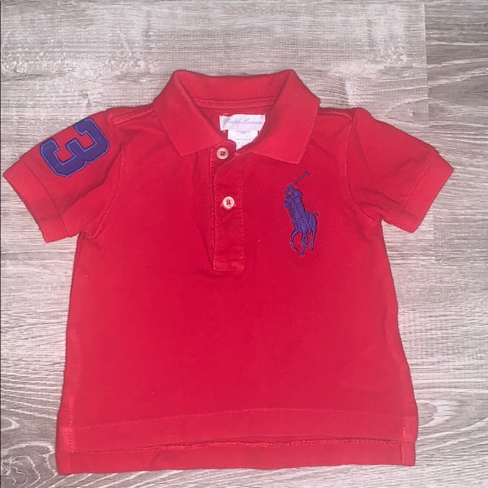 POLO by Ralph Lauren baby boys red top big logo